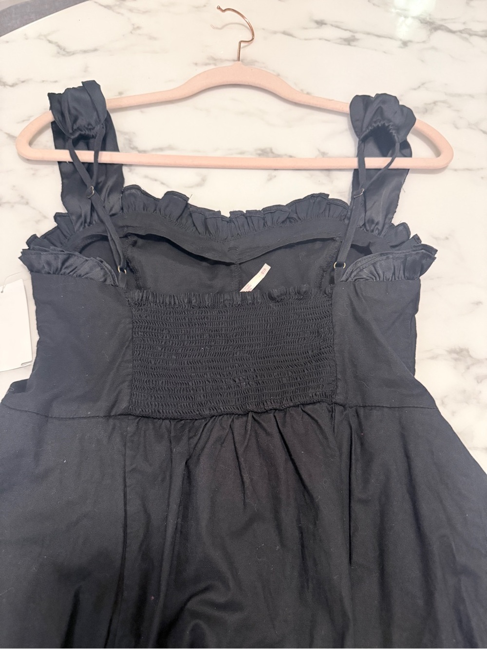 Free People Black Ruffle-Trim Mini Dress - Picture 6 of 6